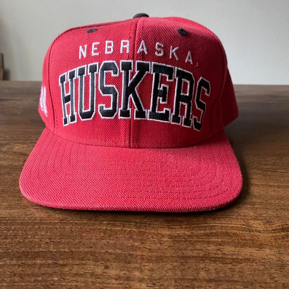 Vintage 2000s Addidas Red and black Nebraska Cornhuskers snapback hat